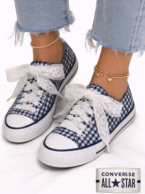Converse Chuck Taylor All Star Lift Gingham Sneakers 8.5M #coquette#y2k#skater